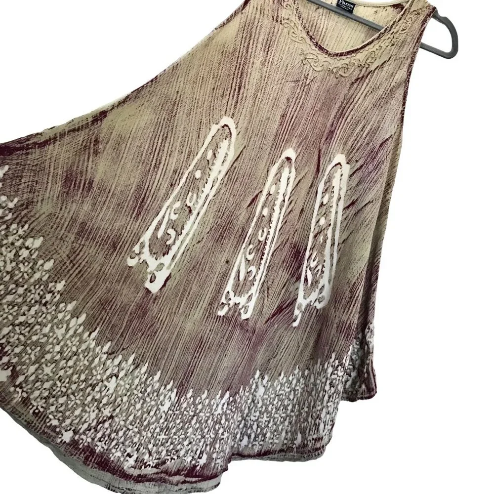 Pams‎ Collection Rayon Art-to-Wear Festival Women's Tent Dress Tunic. One Size - Picture 3 of 9